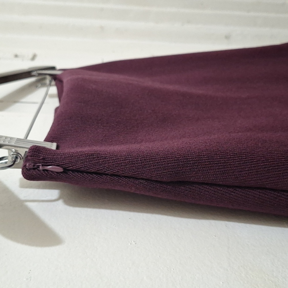 NWT ZARA MIXED PLEATED KNIT Elegant Burgundy Maxi SKIRT BLOGGERS FAV - Picture 14 of 15